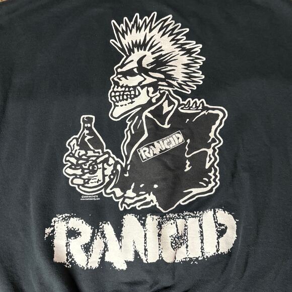 Rancid 2008 Punk Rock Black Zip Up Hoodie Men’s Sz XL Preowned - Picture 2 of 6